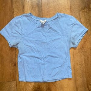 Light Blue Crop Top